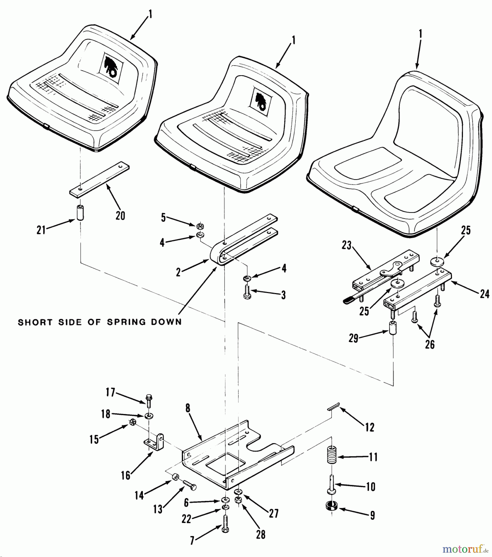  Toro Neu Mowers, Lawn & Garden Tractor Seite 1 21-12K801 (312-8) - Toro 312-8 Garden Tractor, 1985 SEAT