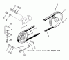 Toro 31-14K804 (414-8) - 414-8 Garden Tractor, 1989 Ersatzteile DRIVE BELT AND PULLEYS