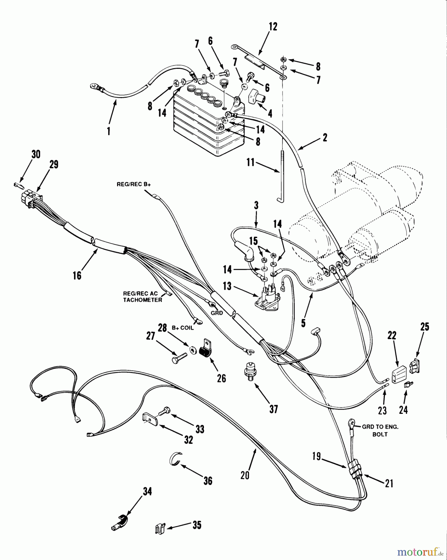  Toro Neu Mowers, Lawn & Garden Tractor Seite 1 31-16O801 (416-8) - Toro 416-8 Garden Tractor, 1989 ELECTRICAL SYSTEM #2