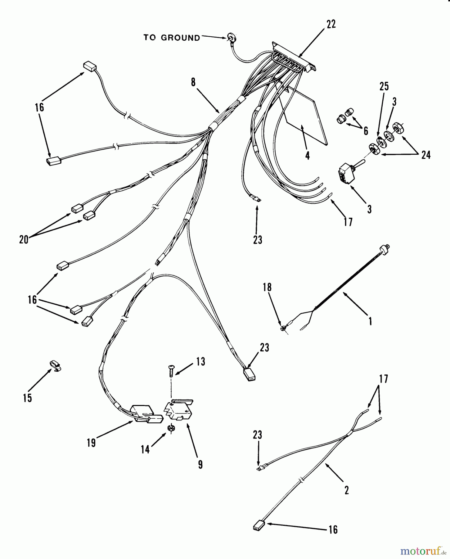 Toro Neu Mowers, Lawn & Garden Tractor Seite 1 31-16O801 (416-8) - Toro 416-8 Garden Tractor, 1989 ELECTRICAL SYSTEM #3