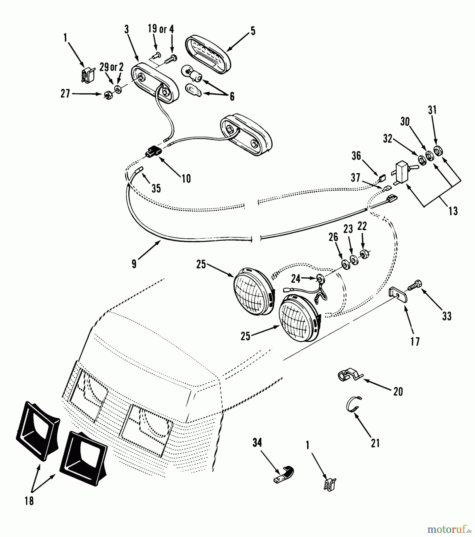 Toro Neu Mowers, Lawn & Garden Tractor Seite 1 31-16O801 (416-8) - Toro 416-8 Garden Tractor, 1989 ELECTRICAL SYSTEM #4