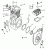 Toro 31-14K804 (414-8) - 414-8 Garden Tractor, 1989 Ersatzteile KOHLER CRANKCASE & CYLINDER HEAD
