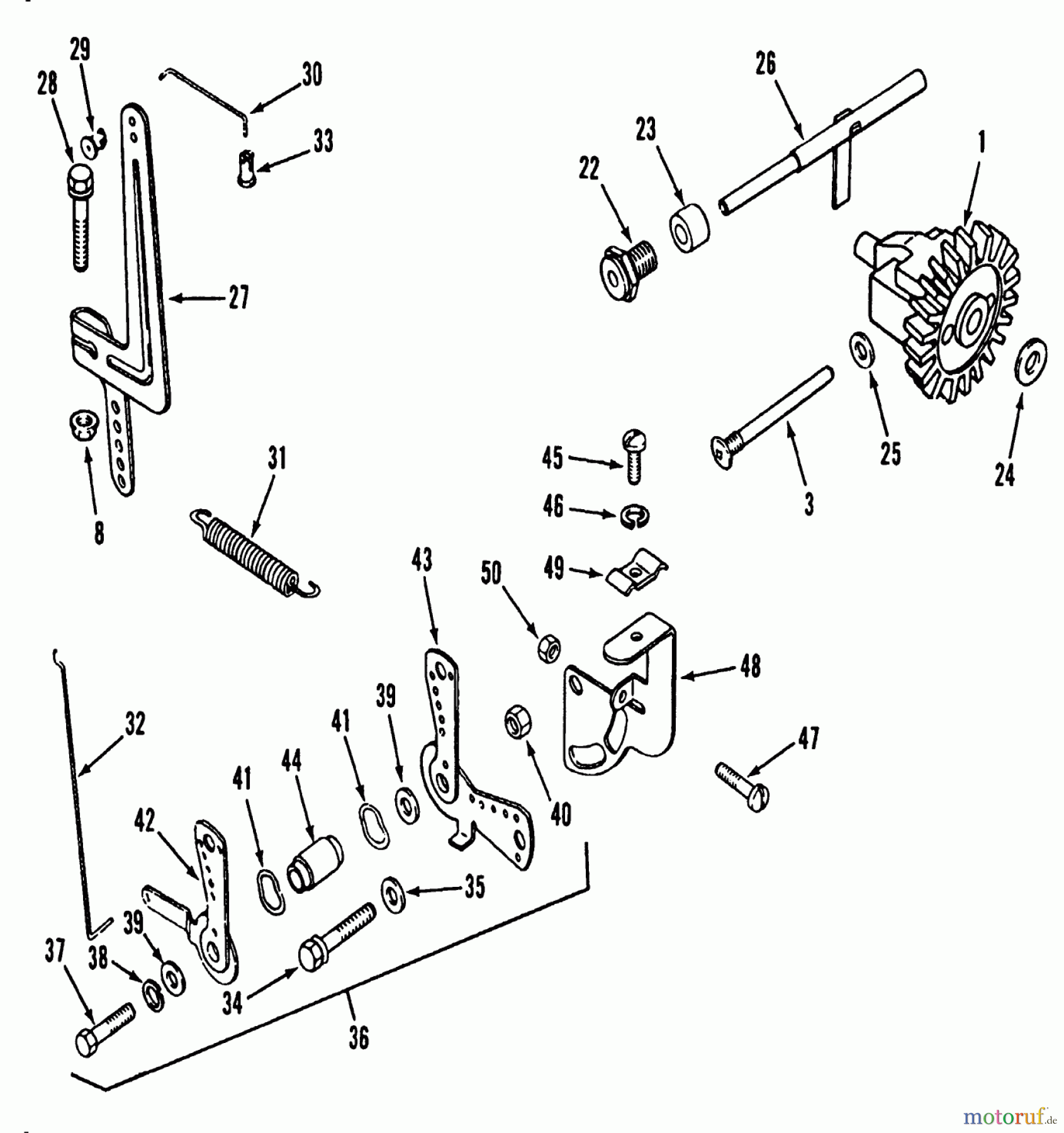 Toro Neu Mowers, Lawn & Garden Tractor Seite 1 31-16O801 (416-8) - Toro 416-8 Garden Tractor, 1989 KOHLER GOVERNOR LINKAGE