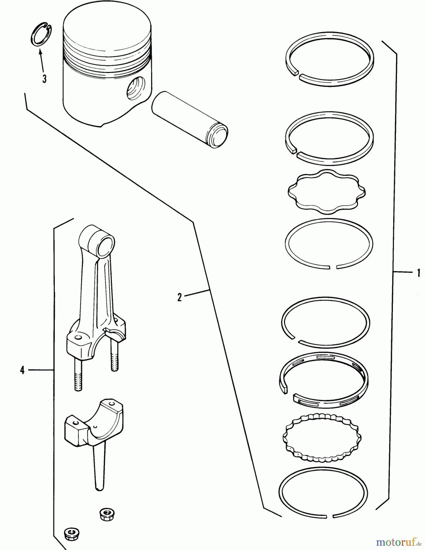  Toro Neu Mowers, Lawn & Garden Tractor Seite 1 31-16O801 (416-8) - Toro 416-8 Garden Tractor, 1989 KOHLER PISTON & RINGS