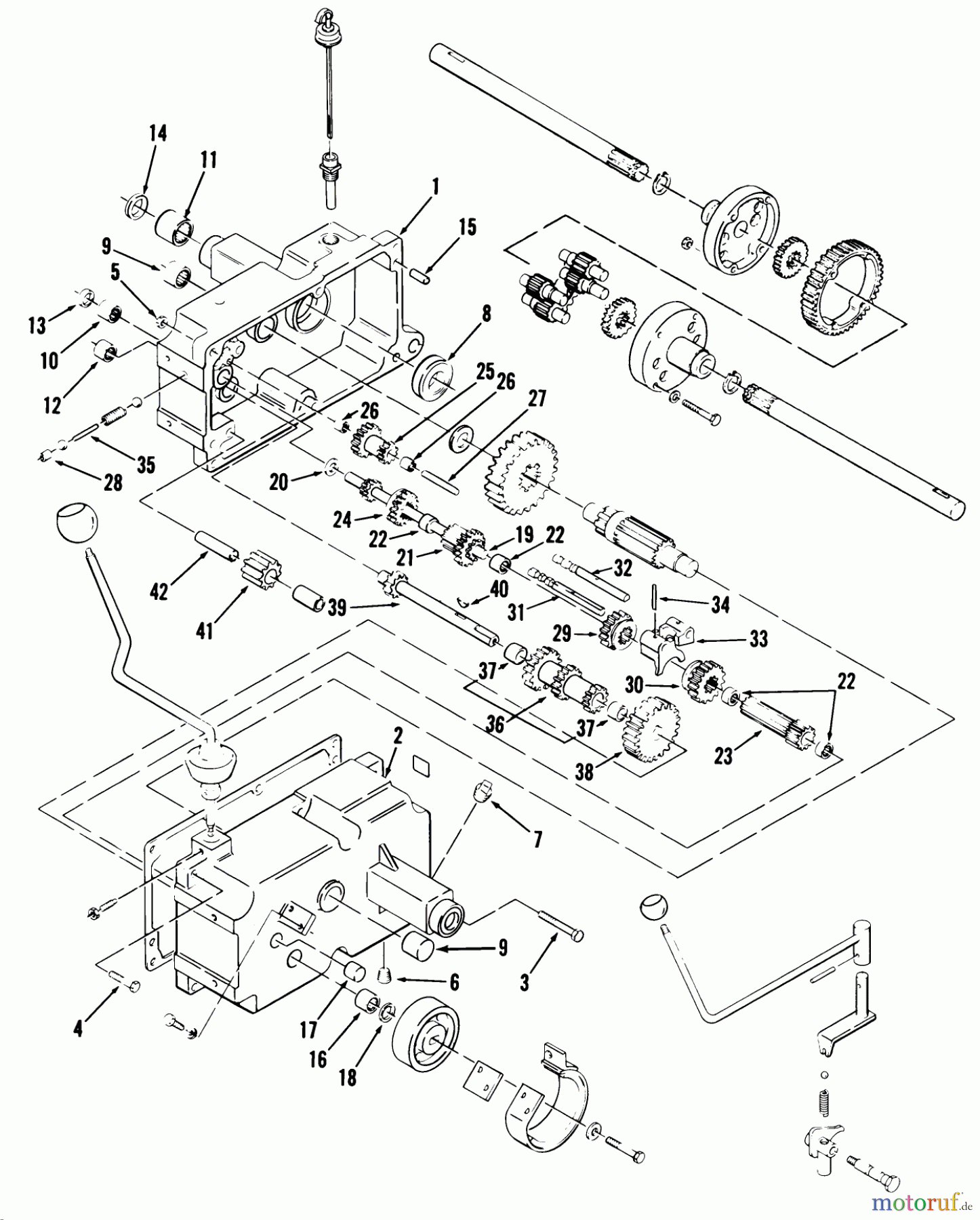 Toro Neu Mowers, Lawn & Garden Tractor Seite 1 31-16O801 (416-8) - Toro 416-8 Garden Tractor, 1989 MECHANICAL TRANSMISSION 8-SPEED #1
