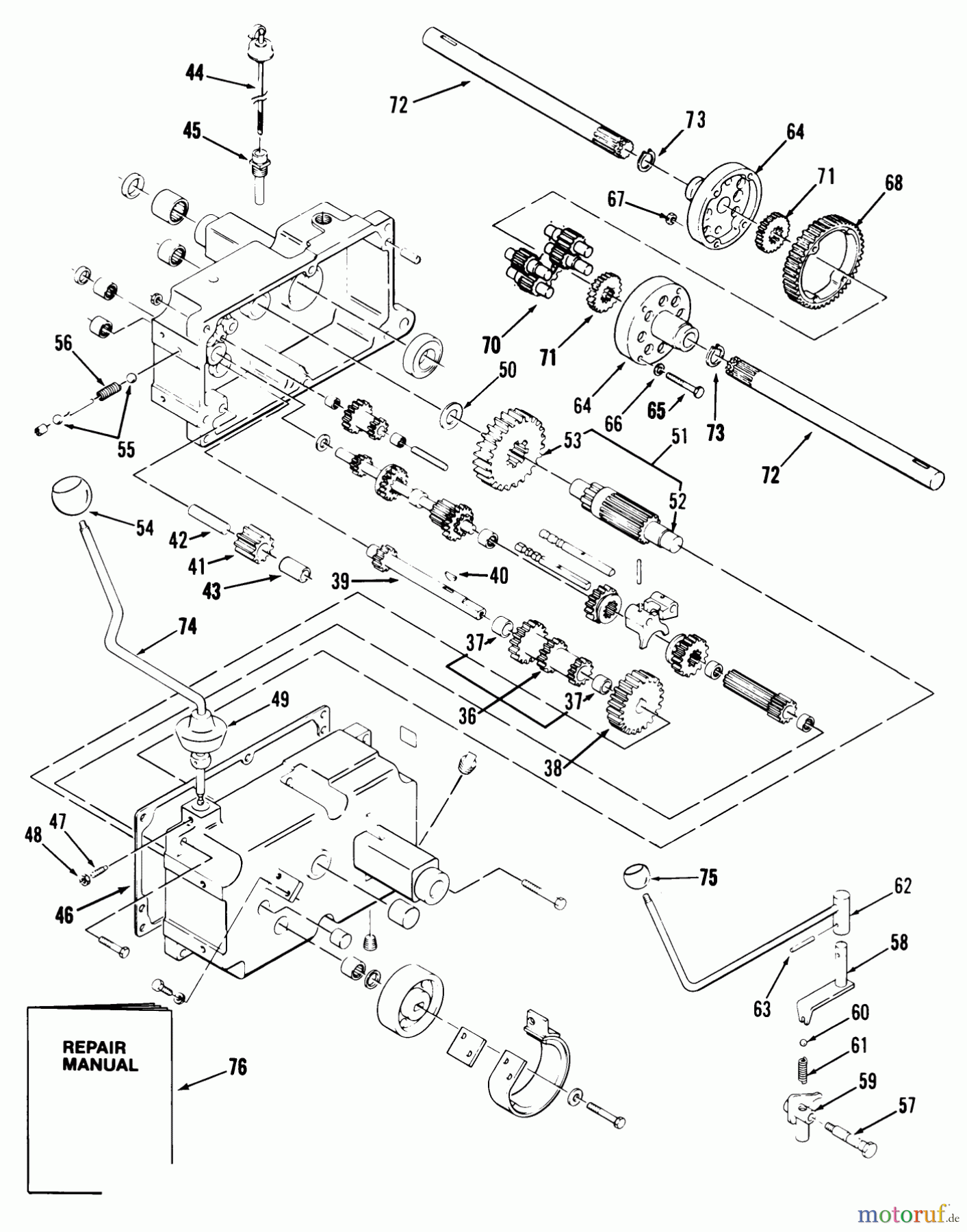Toro Neu Mowers, Lawn & Garden Tractor Seite 1 31-16O801 (416-8) - Toro 416-8 Garden Tractor, 1989 MECHANICAL TRANSMISSION 8-SPEED #2