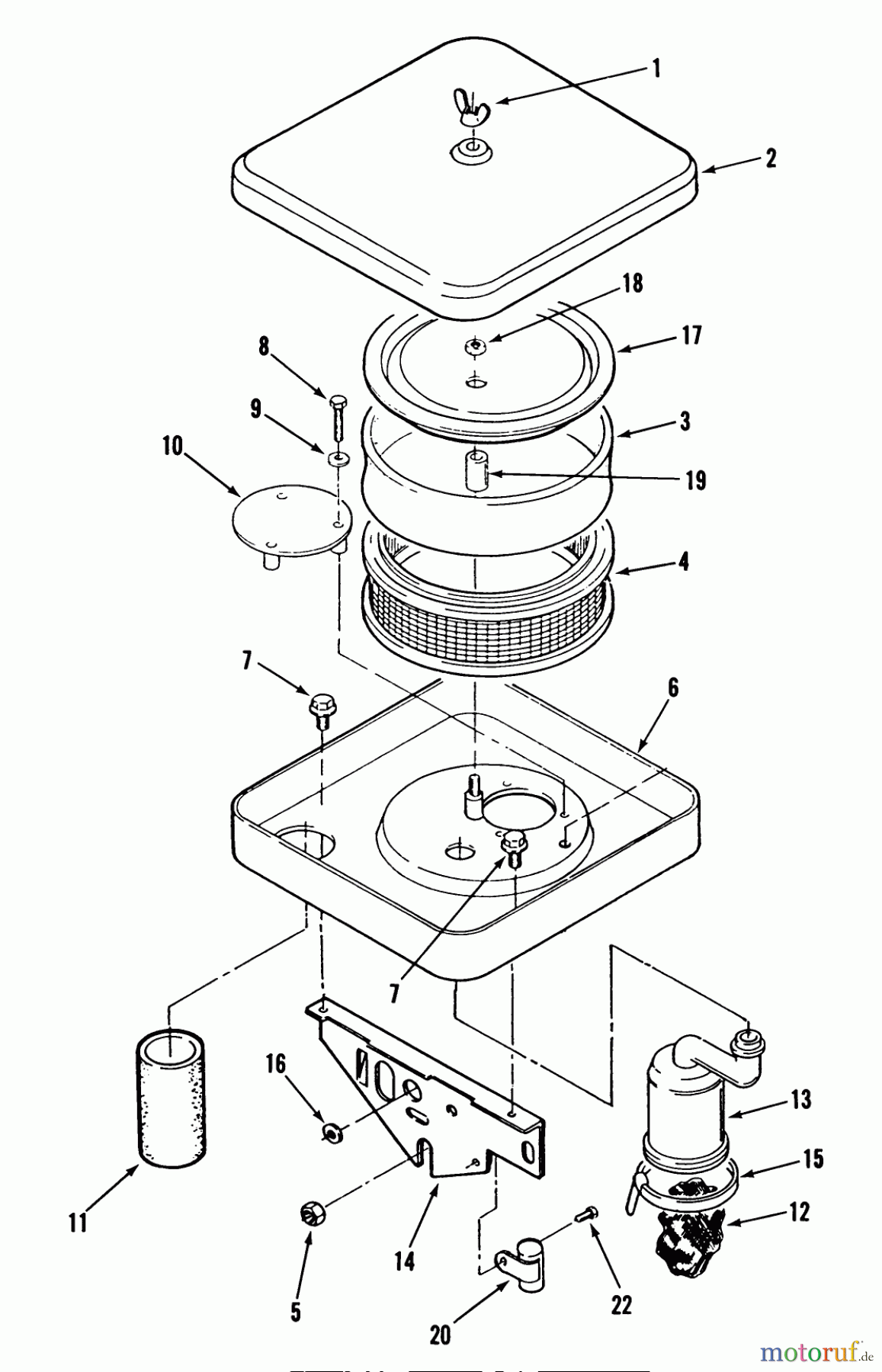 Toro Neu Mowers, Lawn & Garden Tractor Seite 1 31-16O801 (416-8) - Toro 416-8 Garden Tractor, 1989 ONAN AIR CLEANER