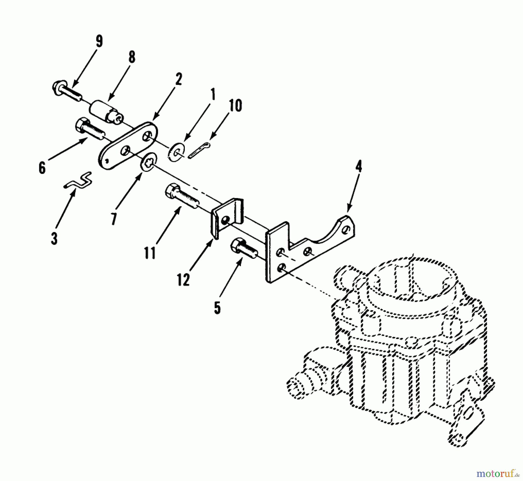  Toro Neu Mowers, Lawn & Garden Tractor Seite 1 31-16O801 (416-8) - Toro 416-8 Garden Tractor, 1989 ONAN CHOKE LINKAGE