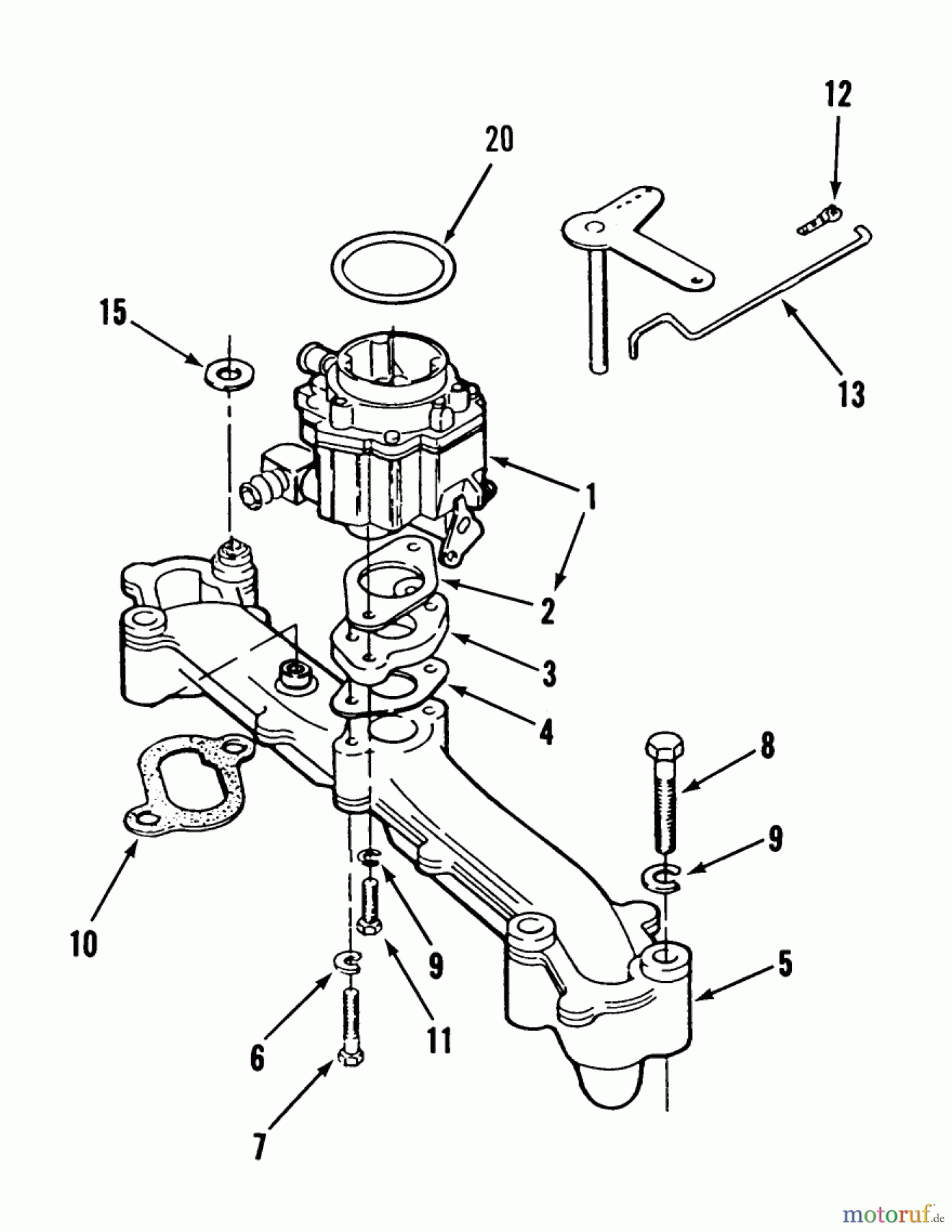  Toro Neu Mowers, Lawn & Garden Tractor Seite 1 31-16O801 (416-8) - Toro 416-8 Garden Tractor, 1989 ONAN INTAKE MANIFOLD
