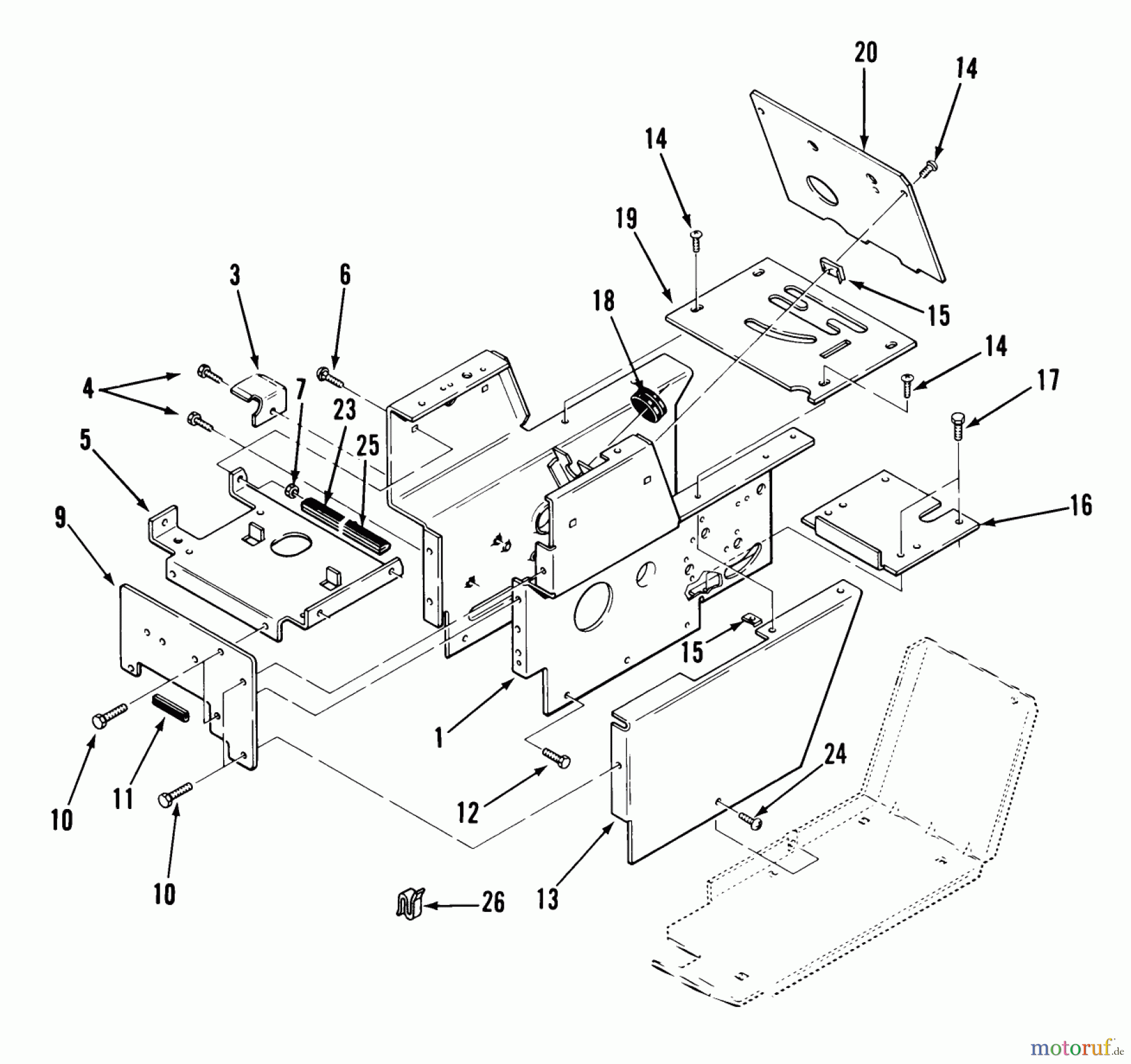 Toro Neu Mowers, Lawn & Garden Tractor Seite 1 31-16O801 (416-8) - Toro 416-8 Garden Tractor, 1989 SHEET METAL AND COVERS #2