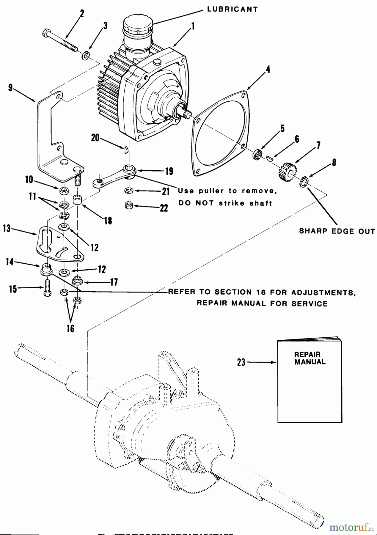  Toro Neu Mowers, Lawn & Garden Tractor Seite 1 22-11BE01 (211-A) - Toro 211-A Tractor, 1985 AUTOMATIC TRANSMISSION