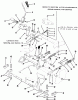 Toro B2-16B591 (216-5) - 216-5 Tractor, 1987 Ersatzteile CLUTCH, BRAKE AND SPEED CONTROL LINKAGE #1