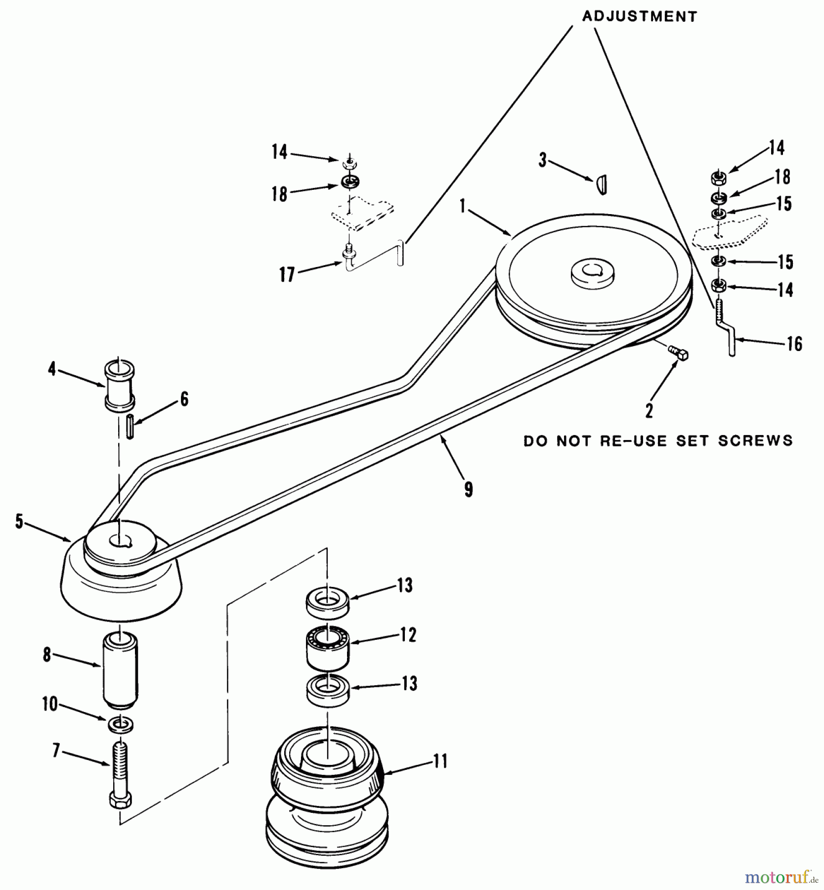 Toro Neu Mowers, Lawn & Garden Tractor Seite 2 B2-16B591 (216-5) - Toro 216-5 Tractor, 1987 DRIVE BELT AND PULLEYS