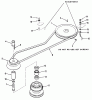 Toro B2-16B591 (216-5) - 216-5 Tractor, 1987 Ersatzteile DRIVE BELT AND PULLEYS