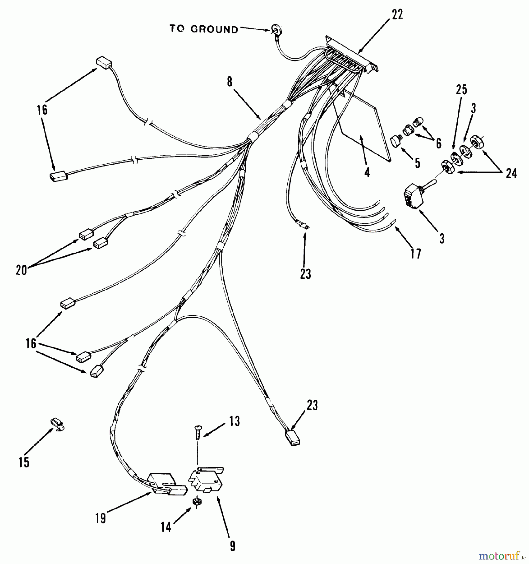 Toro Neu Mowers, Lawn & Garden Tractor Seite 1 22-12TE01 (YT12-A) - Toro YT12-A Yard Tractor, 1986 ELECTRICAL SYSTEM #2