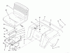 Toro 22-14O501 (244-5) - 244-5 Yard Tractor, 1991 (1000001-1999999) Ersatzteile FENDER AND SEAT ASSEMBLY