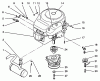 Toro 22-14O502 (244-5) - 244-5 Yard Tractor, 1992 (2000001-2999999) Ersatzteile ENGINE AND CLUTCH ASSEMBLY