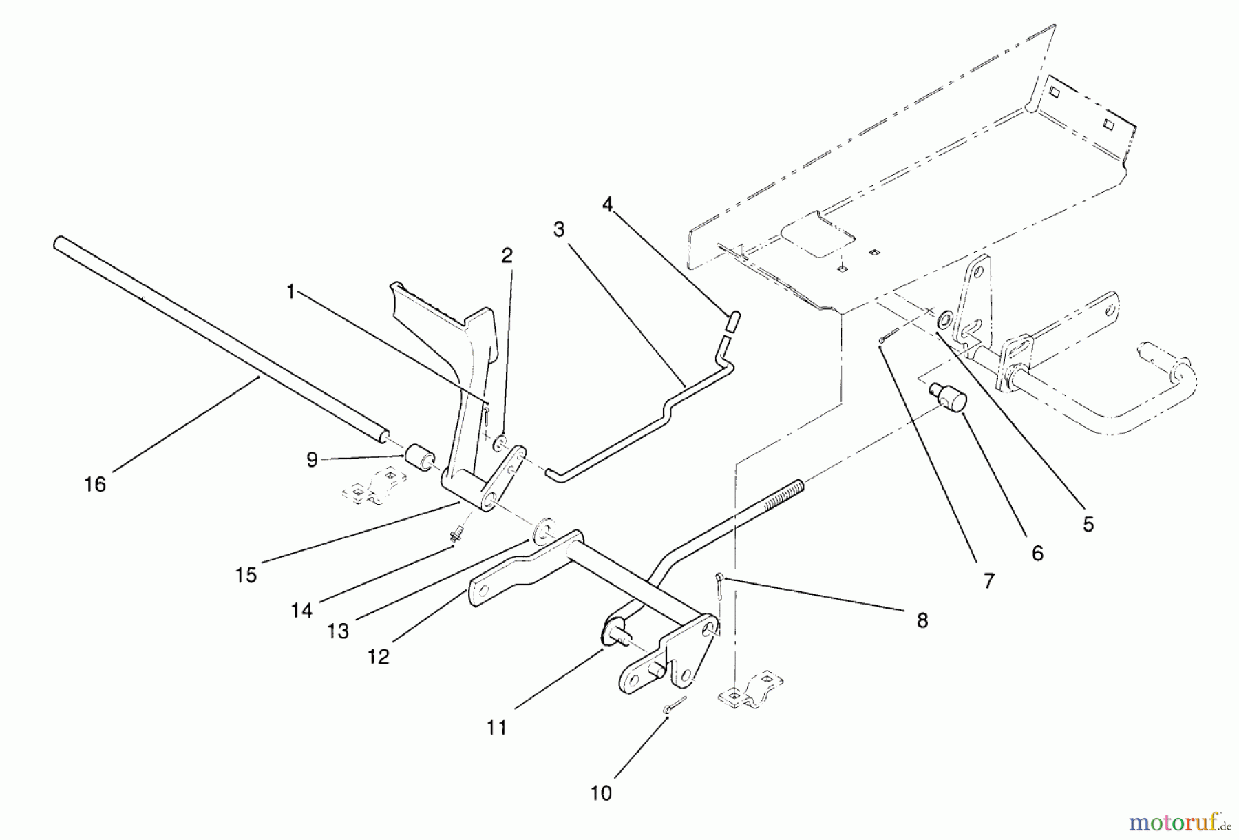  Toro Neu Mowers, Lawn & Garden Tractor Seite 1 22-14OE01 (244-H) - Toro 244-H Yard Tractor, 1991 (1000001-1999999) BRAKE PEDAL ASSEMBLY