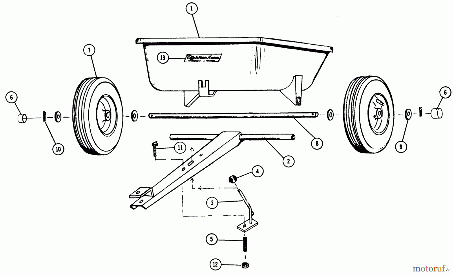 Toro Neu Accessories LR-322 - Toro Lawn Roller, 1962 PARTS LIST-DUMP TRAILER MODEL 7-2211 (FORMERLY LTD-244)