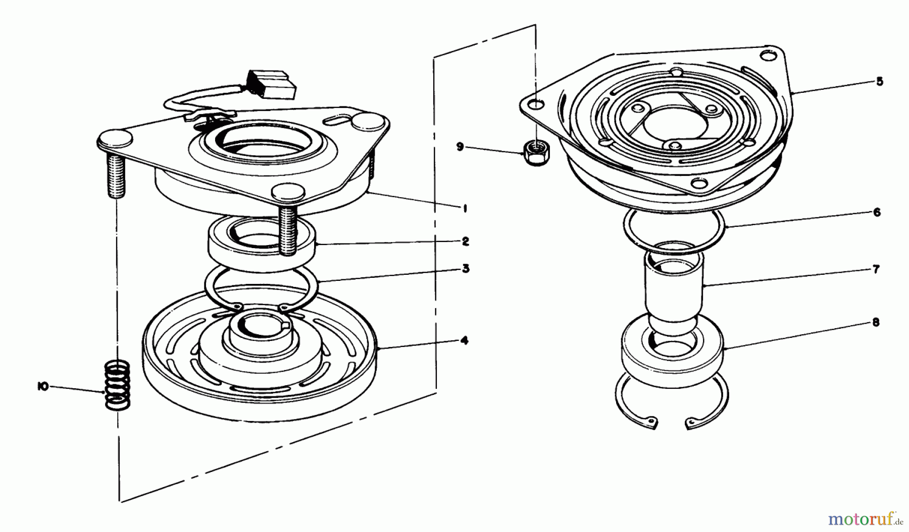 Toro Neu Mowers, Lawn & Garden Tractor Seite 1 30610 (120) - Toro Proline 120, 1993 (390001-399999) CLUTCH ASSEMBLY NO. 54-0220