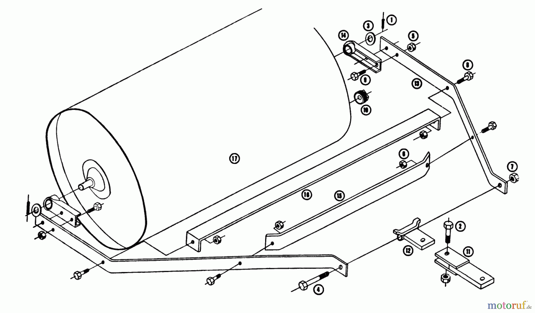 Toro Neu Accessories LR-322 - Toro Lawn Roller, 1965 PARTS LIST-LAWN ROLLER MODEL 7-2311 (FORMERLY LR-322)