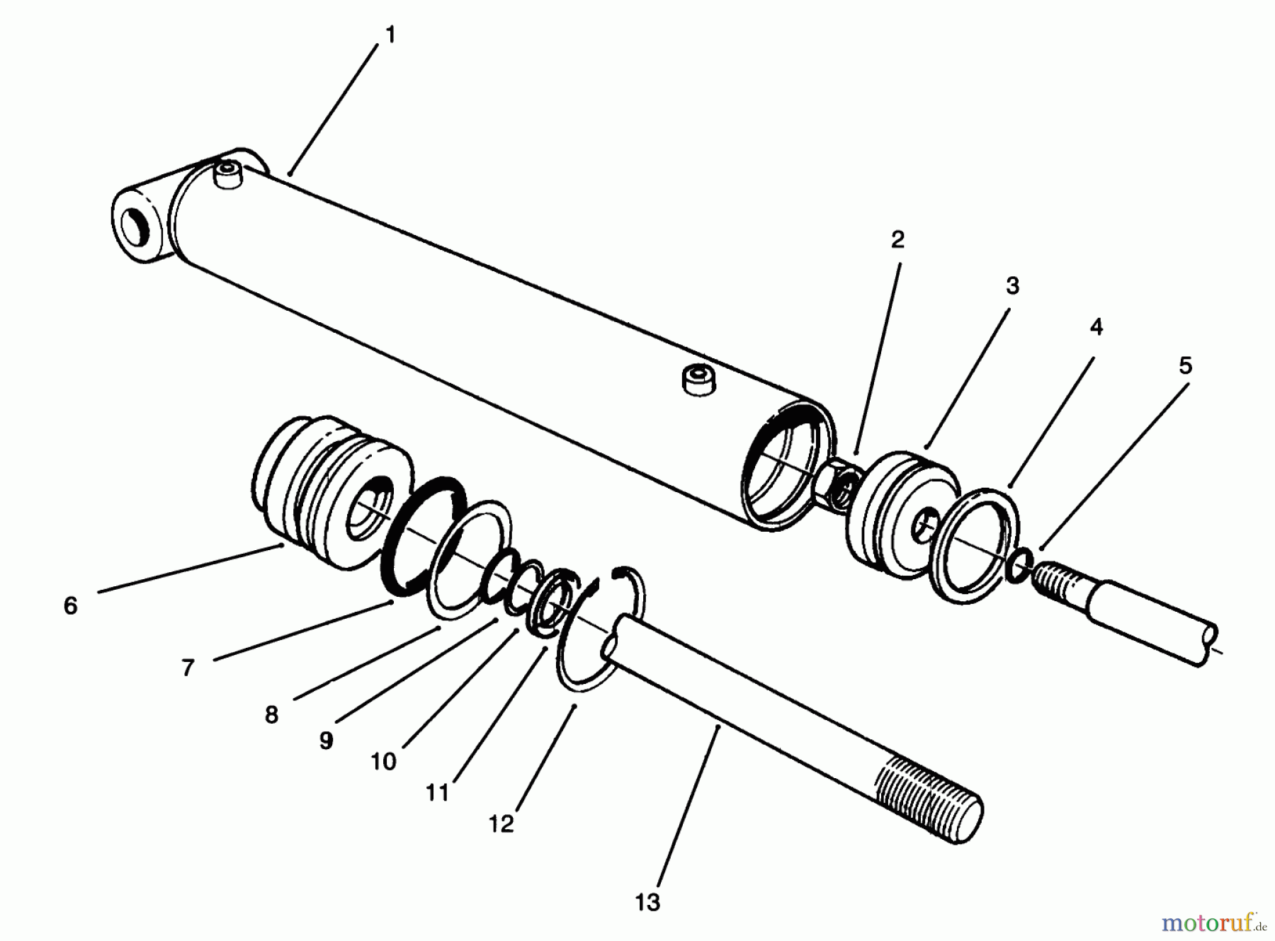  Toro Neu Mowers, Lawn & Garden Tractor Seite 1 30610 (120) - Toro Proline 120, 1993 (390001-399999) HYDRAULIC LIFT CYLINDER NO. 54-0150