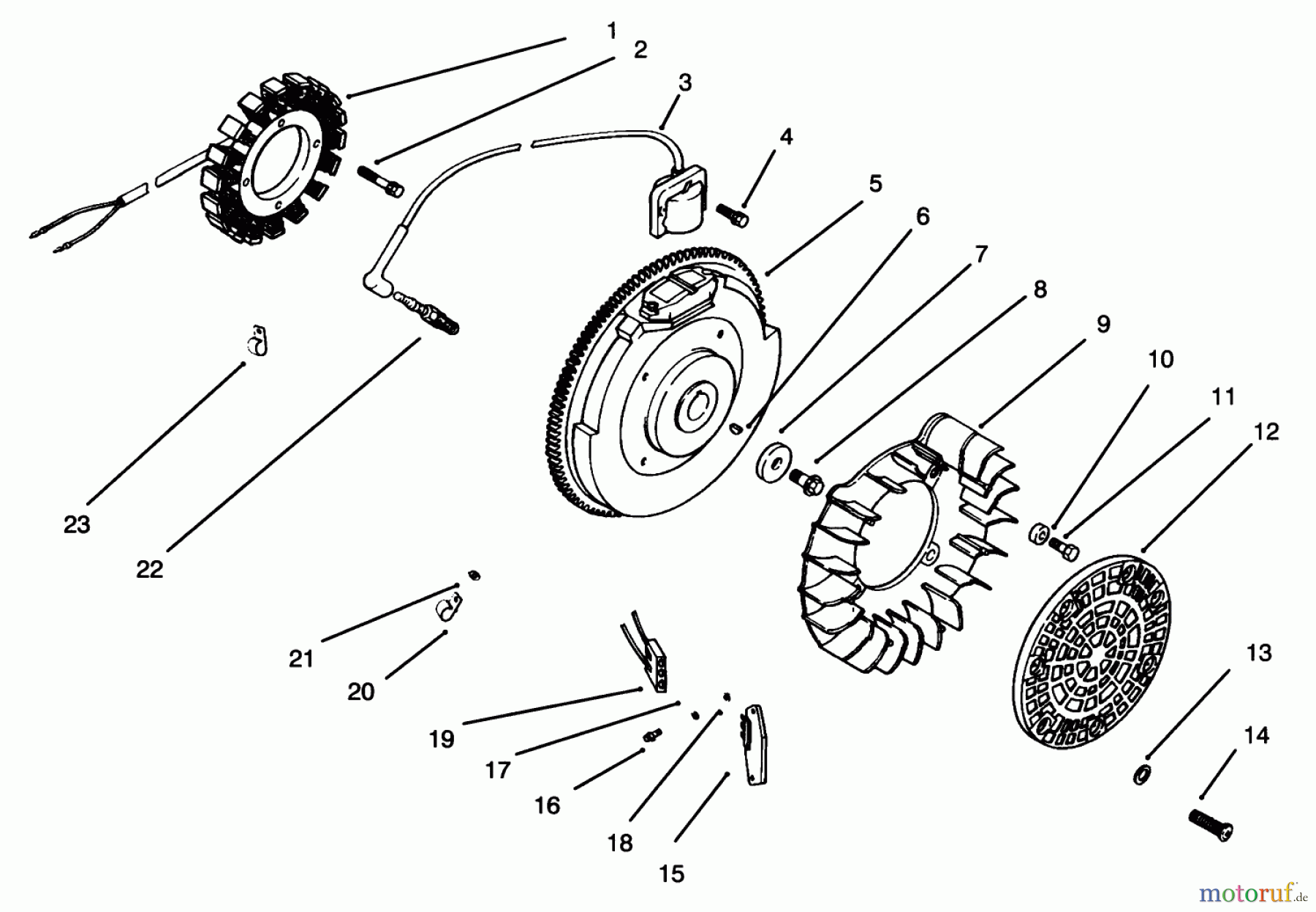  Toro Neu Mowers, Lawn & Garden Tractor Seite 1 30610 (120) - Toro Proline 120, 1993 (390001-399999) IGNITION AND CHARGING SYSTEM