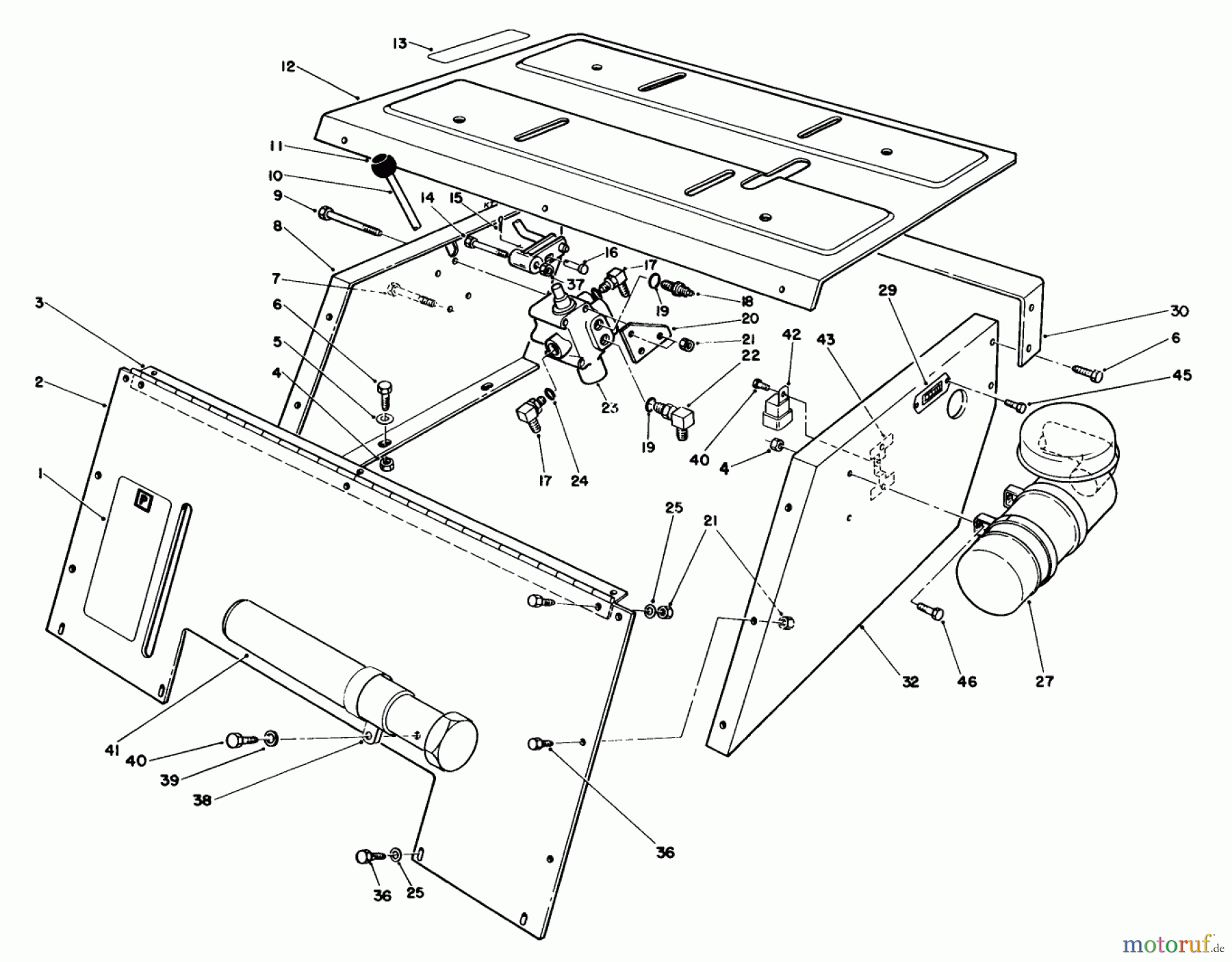 Toro Neu Mowers, Lawn & Garden Tractor Seite 1 30610 (120) - Toro Proline 120, 1993 (390001-399999) SEAT SUPPORT ASSEMBLY