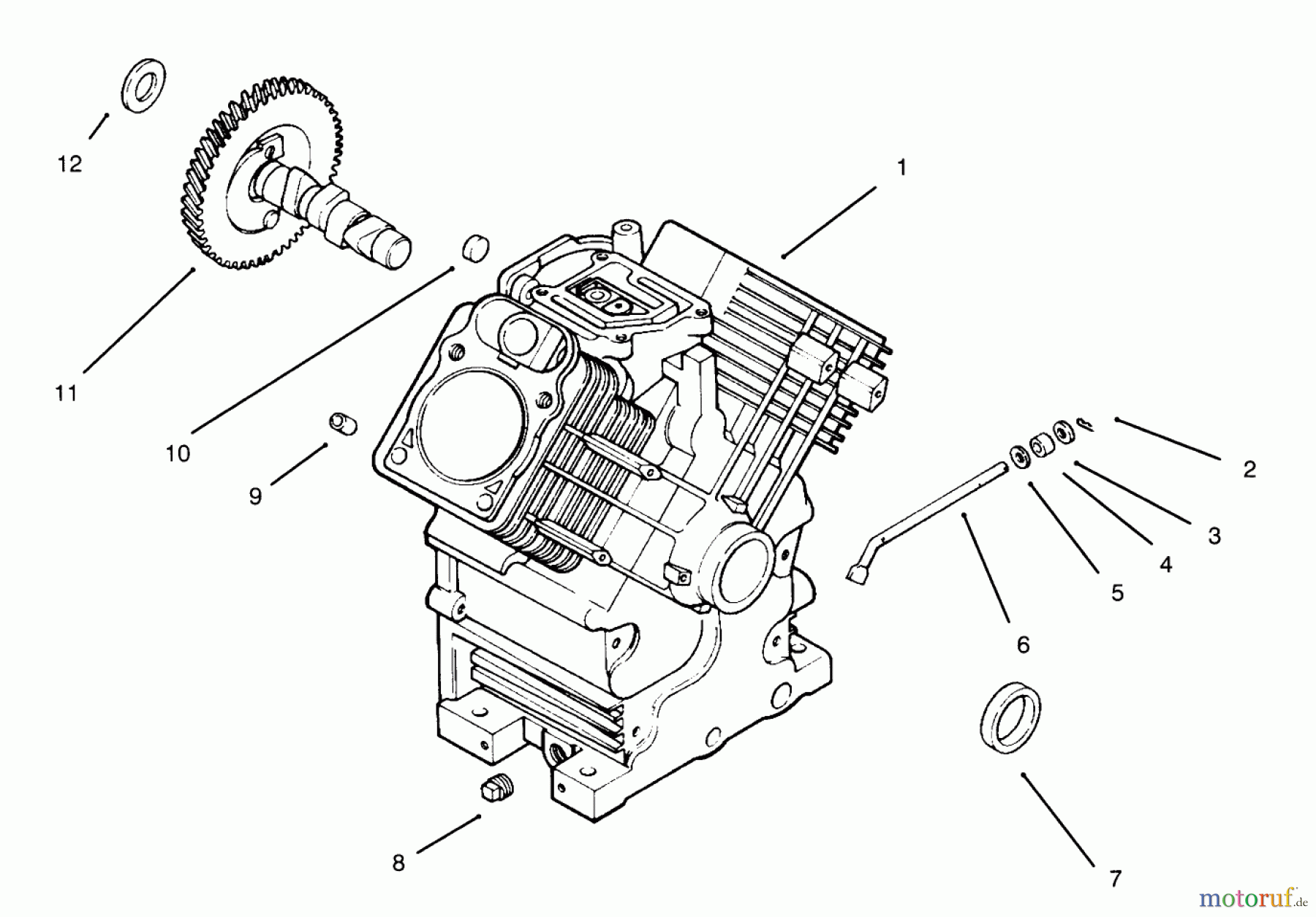  Toro Neu Mowers, Lawn & Garden Tractor Seite 1 30610 (120) - Toro Proline 120, 1994 (490001-499999) CRANKCASE