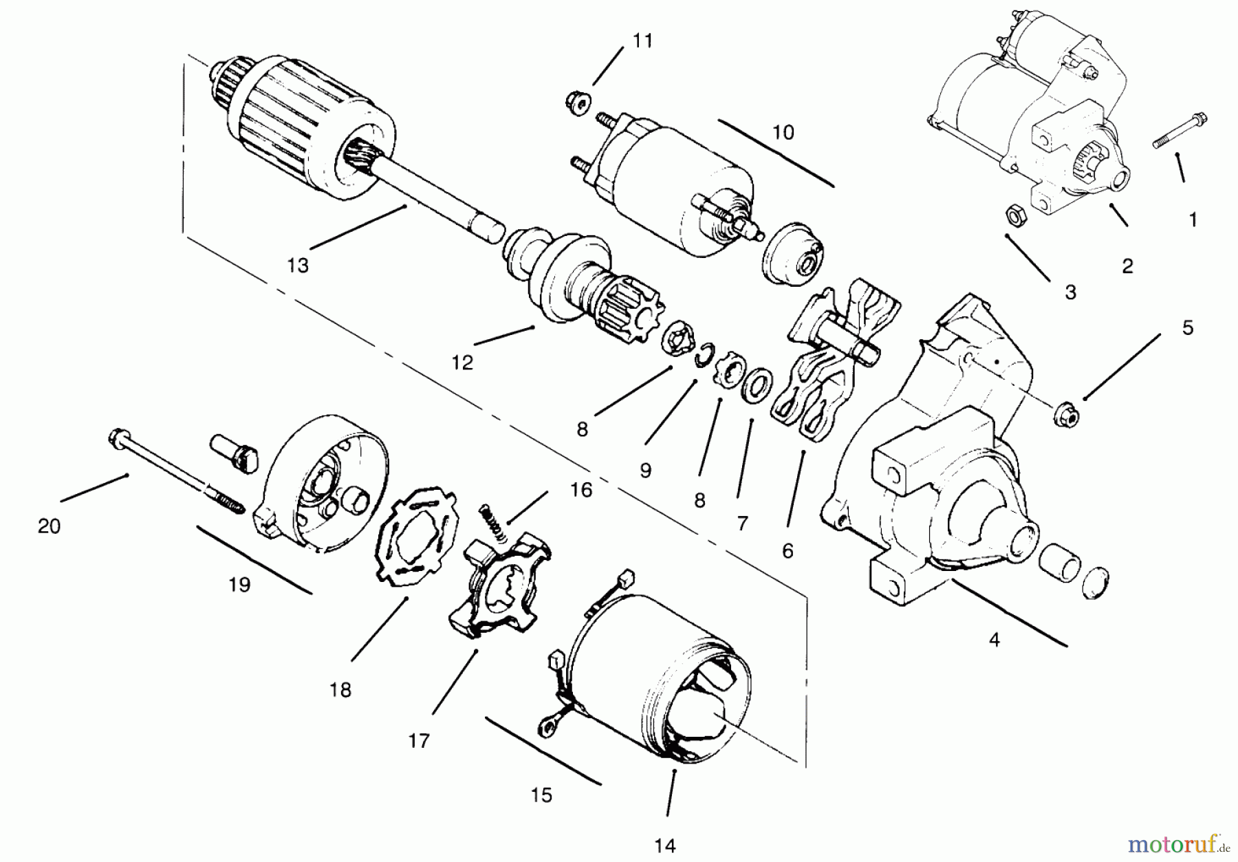  Toro Neu Mowers, Lawn & Garden Tractor Seite 1 30610 (120) - Toro Proline 120, 1994 (490001-499999) STARTER