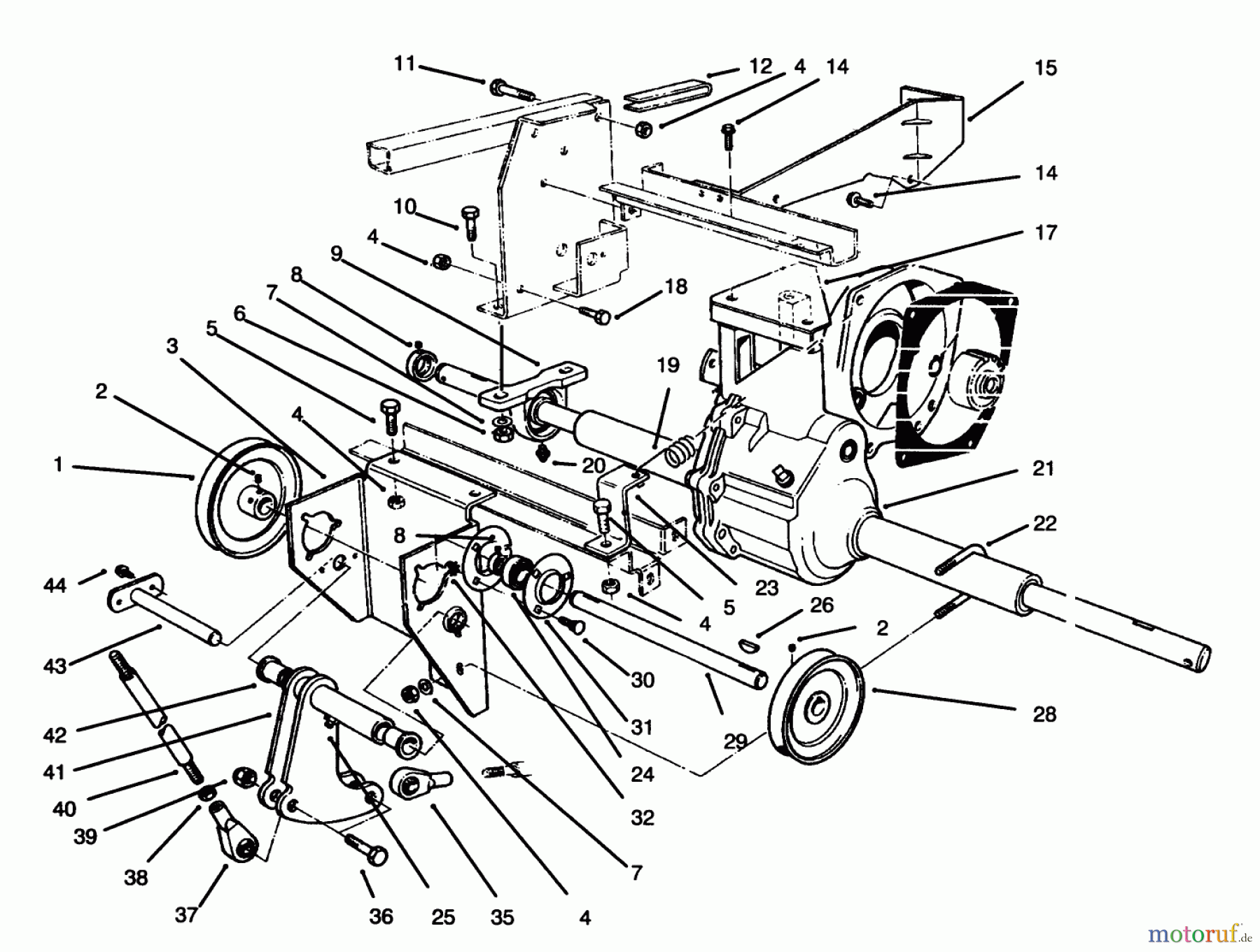 Toro Neu Mowers, Lawn & Garden Tractor Seite 1 30610 (120) - Toro Proline 120, 1995 (591300-599999) DIFFERENTIAL ASSEMBLY