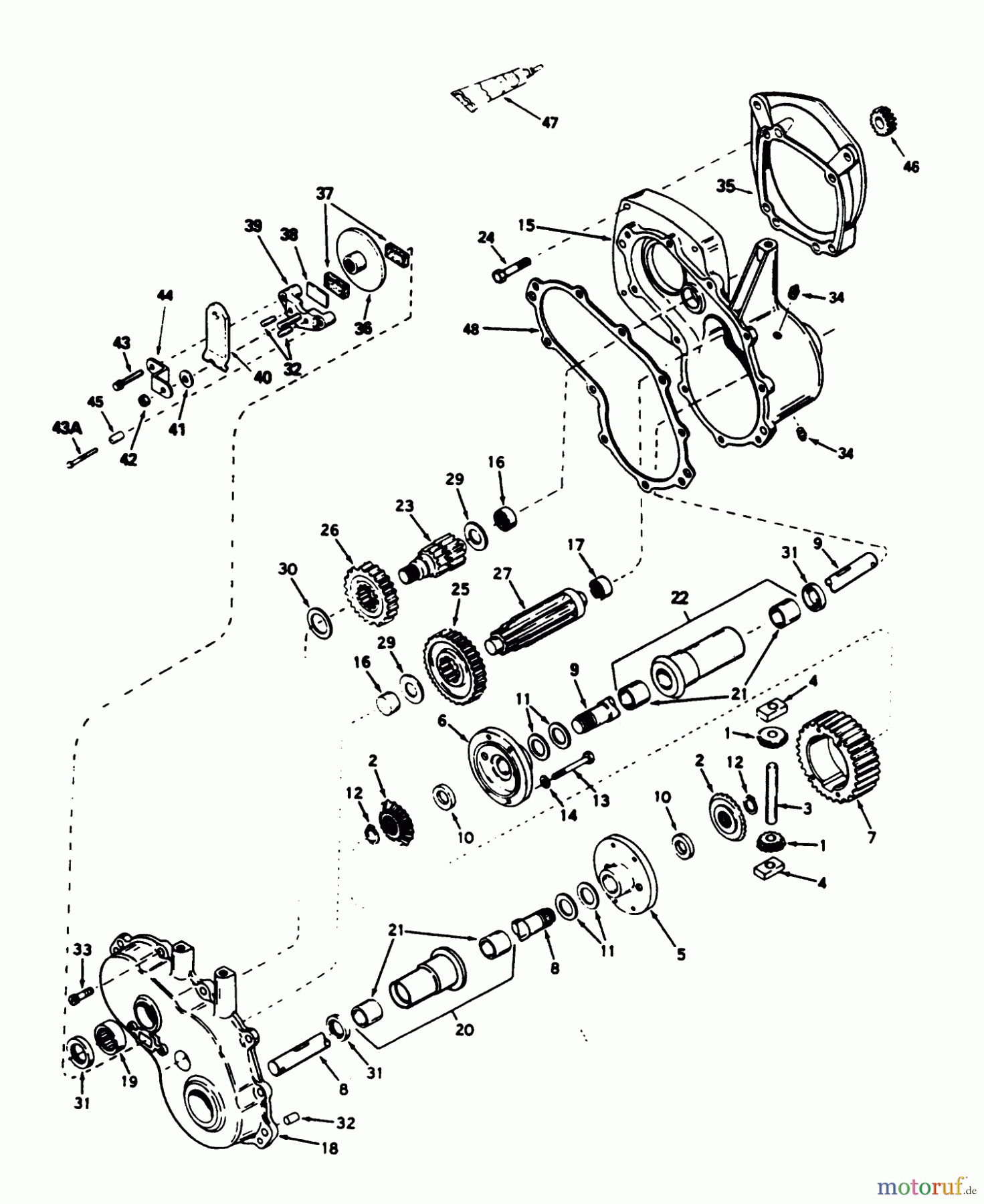 Toro Neu Mowers, Lawn & Garden Tractor Seite 1 30610 (120) - Toro Proline 120, 1995 (591300-599999) DIFFERENTIAL ASSEMBLY NO. 1310-001A