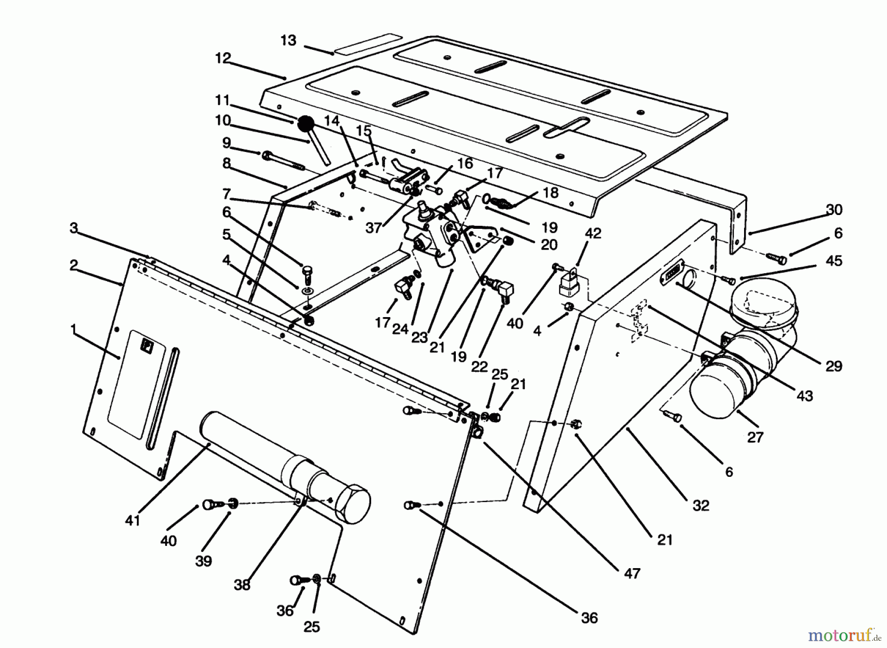 Toro Neu Mowers, Lawn & Garden Tractor Seite 1 30610 (120) - Toro Proline 120, 1995 (591300-599999) SEAT SUPPORT ASSEMBLY