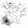 Toro 31-10K801 (310-8) - 310-8 Garden Tractor, 1990 Ersatzteile BLOWER HOUSING AND GOVERNOR