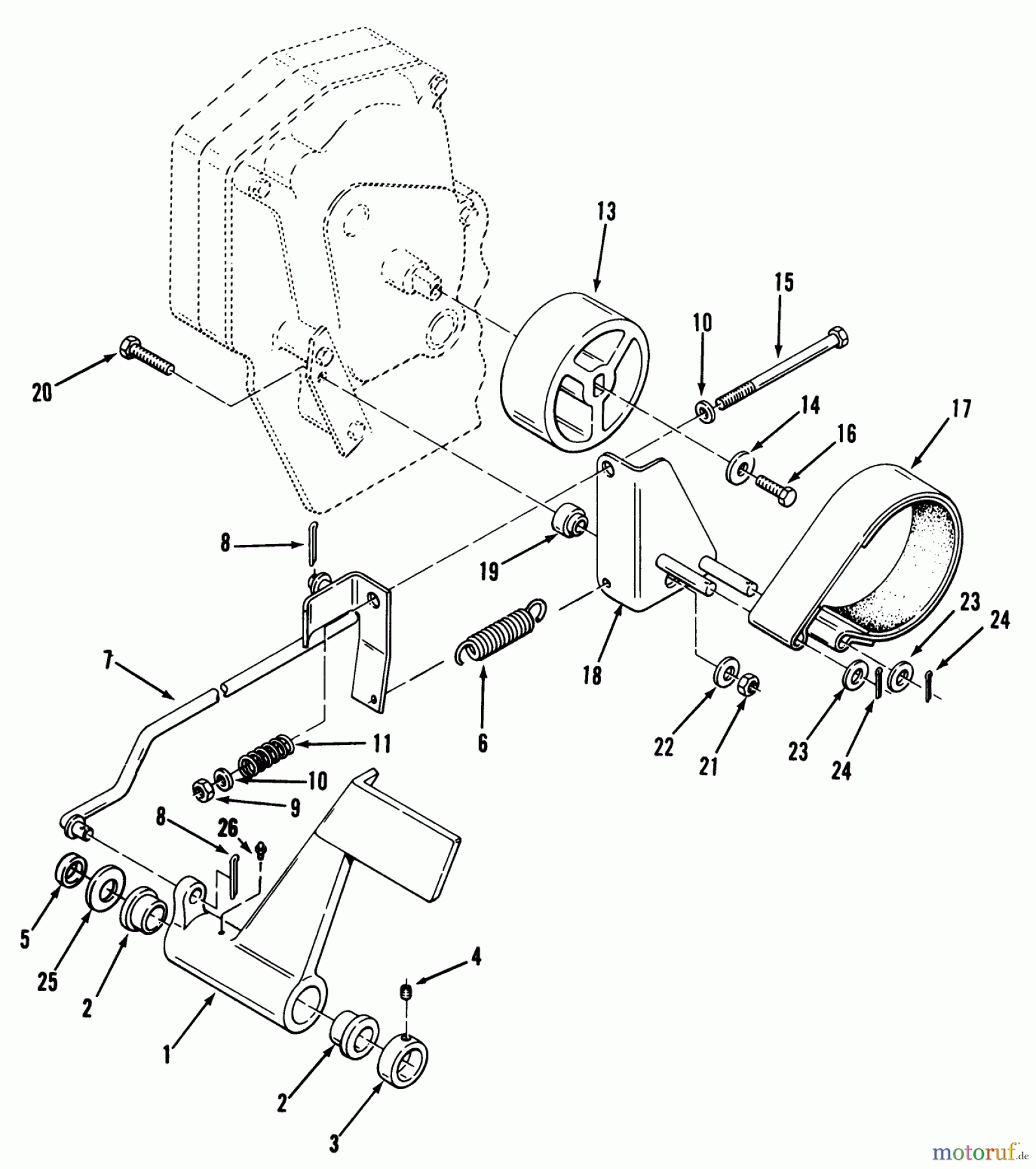 Toro Neu Mowers, Lawn & Garden Tractor Seite 1 31-10K801 (310-8) - Toro 310-8 Garden Tractor, 1990 CLUTCH, BRAKE AND SPEED CONTROL LINKAGE-312-H & 416-H #2