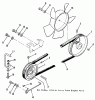 Toro 31-10K801 (310-8) - 310-8 Garden Tractor, 1990 Ersatzteile DRIVE BELT AND PULLEYS