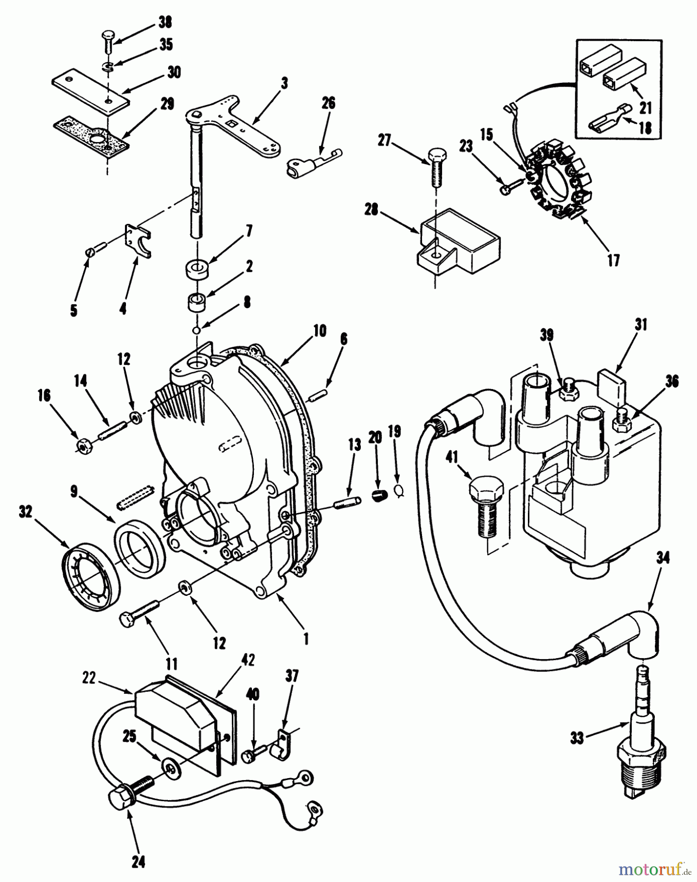Toro Neu Mowers, Lawn & Garden Tractor Seite 1 41-16OE01 (416-H) - Toro 416-H Garden Tractor, 1990 GEARCASE AND IGNITION CONTROLS