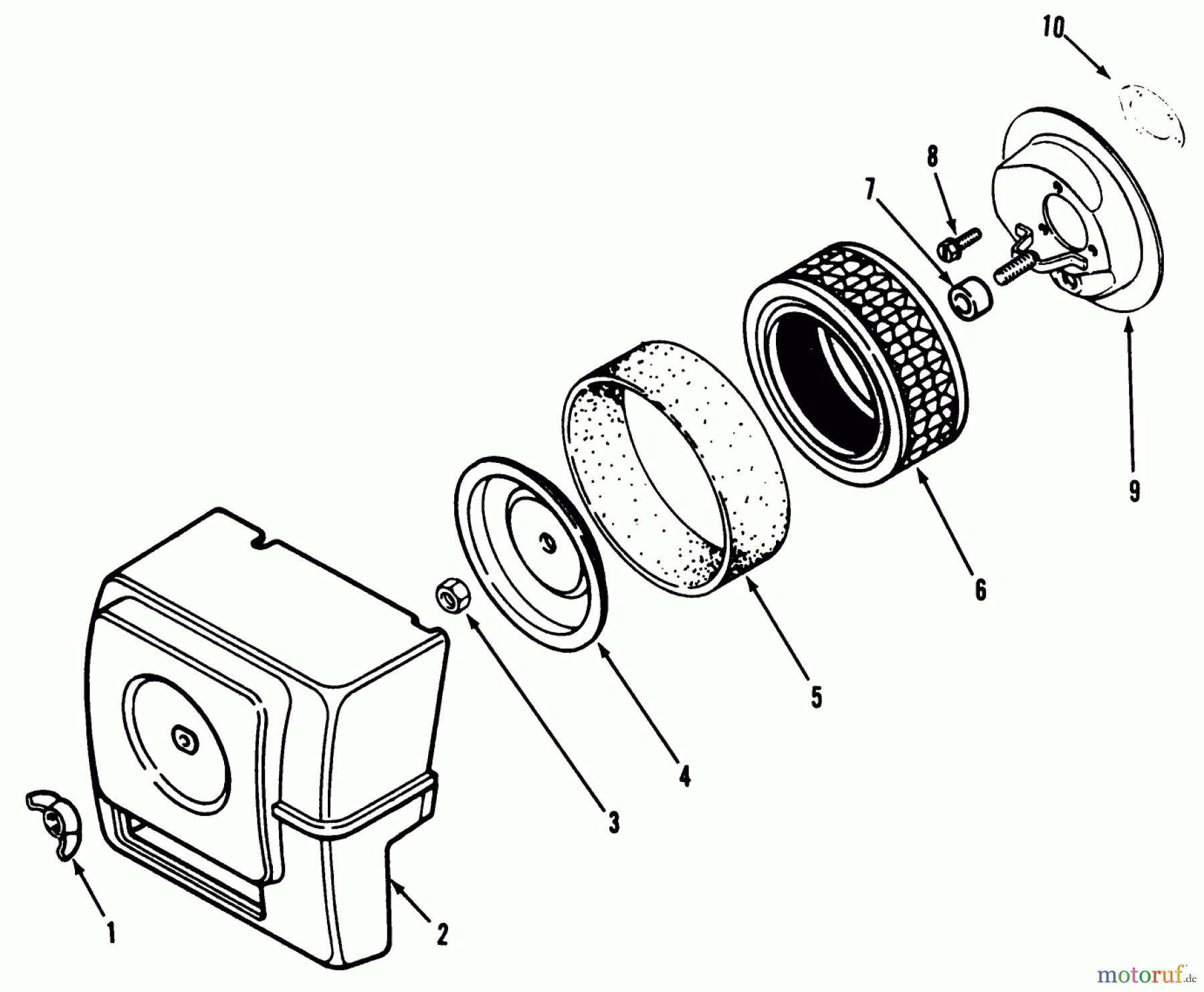 Toro Neu Mowers, Lawn & Garden Tractor Seite 1 41-16OE01 (416-H) - Toro 416-H Garden Tractor, 1990 KOHLER AIR INTAKE