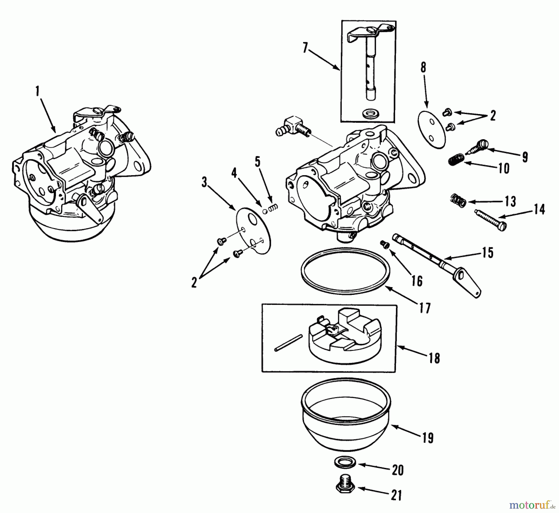 Toro Neu Mowers, Lawn & Garden Tractor Seite 1 31-10K801 (310-8) - Toro 310-8 Garden Tractor, 1990 KOHLER CARBURETORS