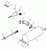 Toro 31-10K801 (310-8) - 310-8 Garden Tractor, 1990 Ersatzteile THROTTLE CHOKE & EXHAUST