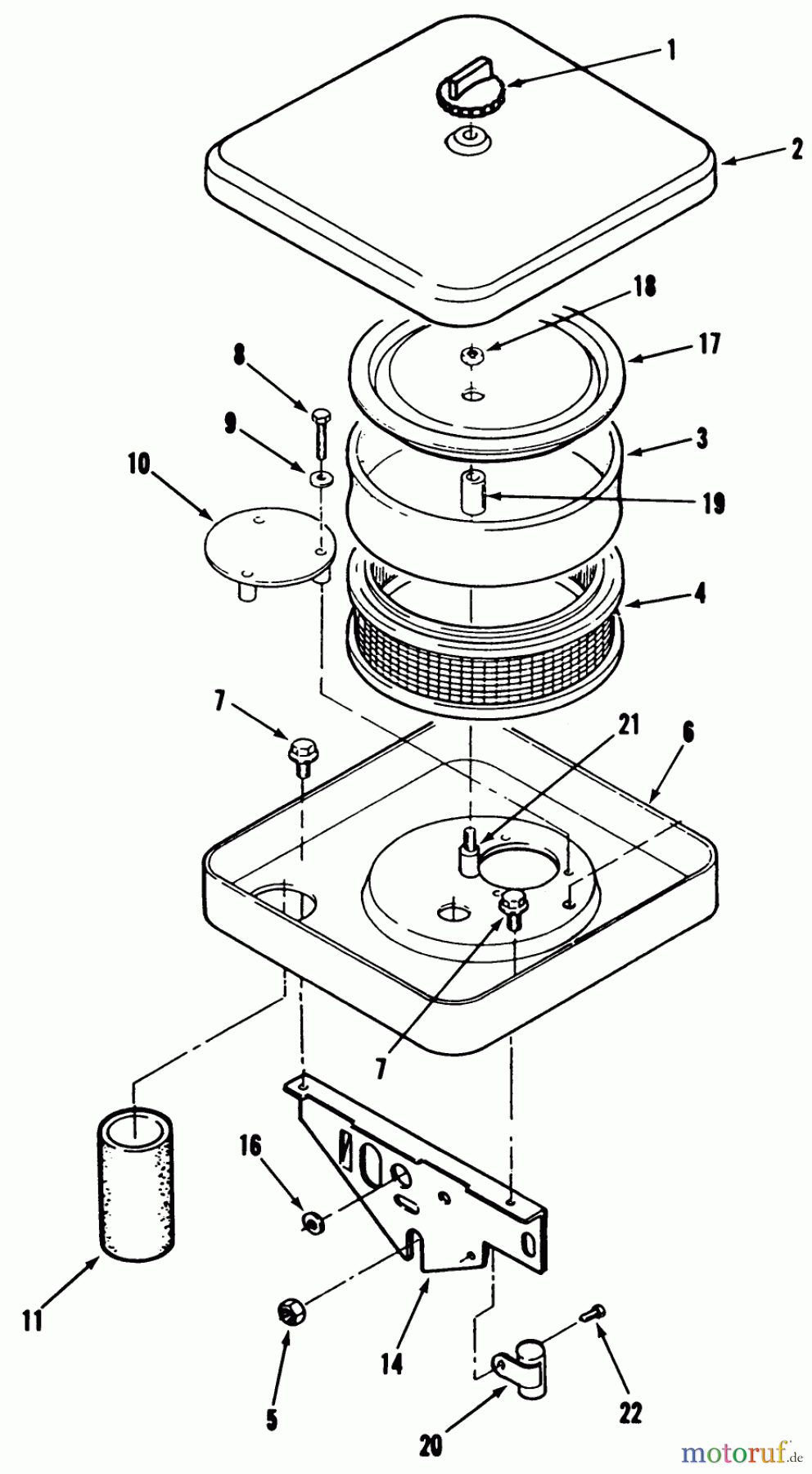  Toro Neu Mowers, Lawn & Garden Tractor Seite 1 31-12K802 (312-8) - Toro 312-8 Garden Tractor, 1991 (1000001-1999999) AIR CLEANER