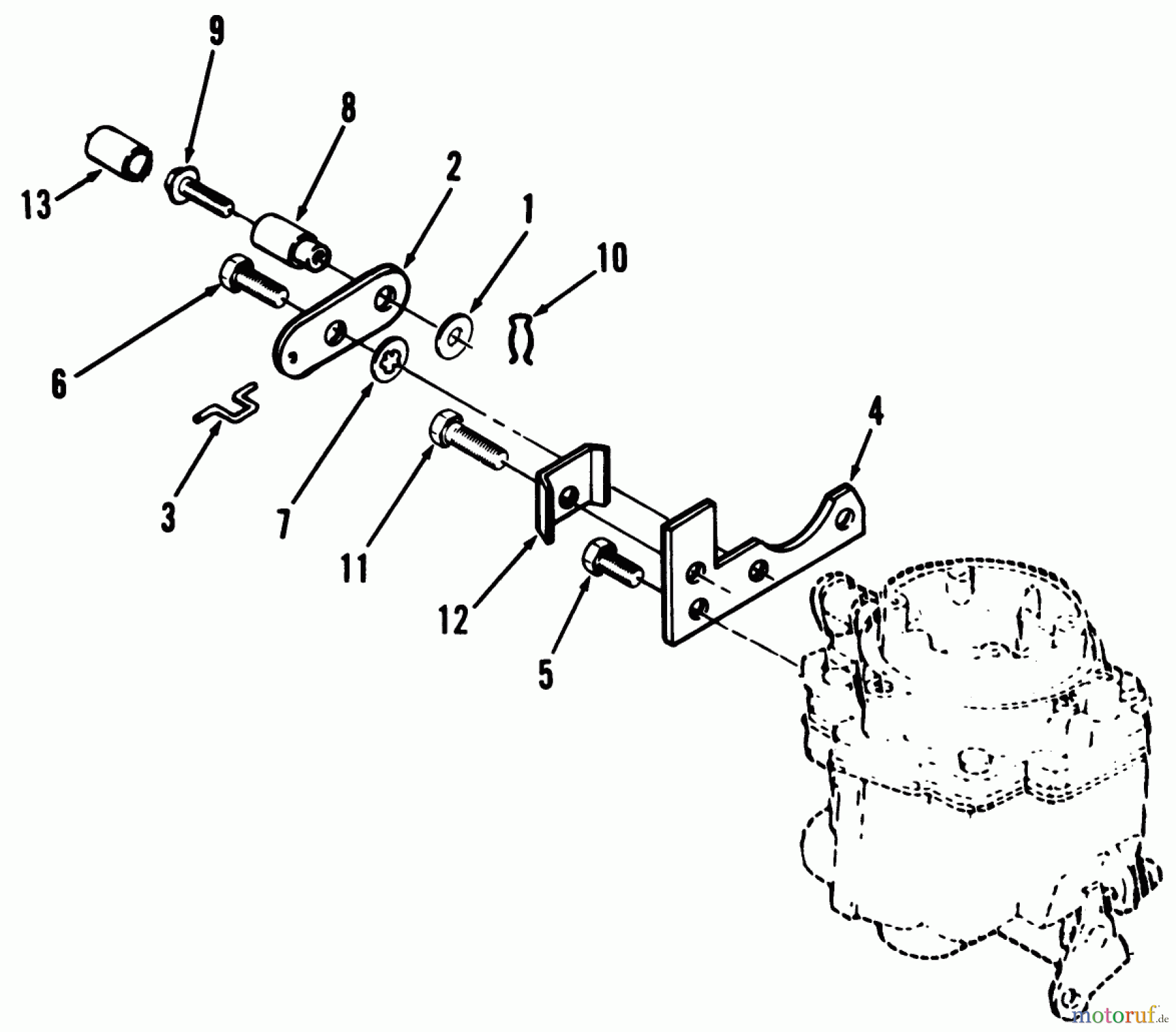 Toro Neu Mowers, Lawn & Garden Tractor Seite 1 31-12K802 (312-8) - Toro 312-8 Garden Tractor, 1991 (1000001-1999999) CHOKE LINKAGE