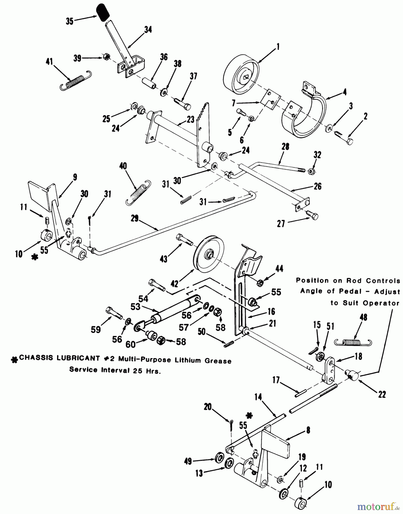 Toro Neu Mowers, Lawn & Garden Tractor Seite 1 31-12K802 (312-8) - Toro 312-8 Garden Tractor, 1991 (1000001-1999999) CLUTCH, BRAKE AND SPEED CONTROL LINKAGE