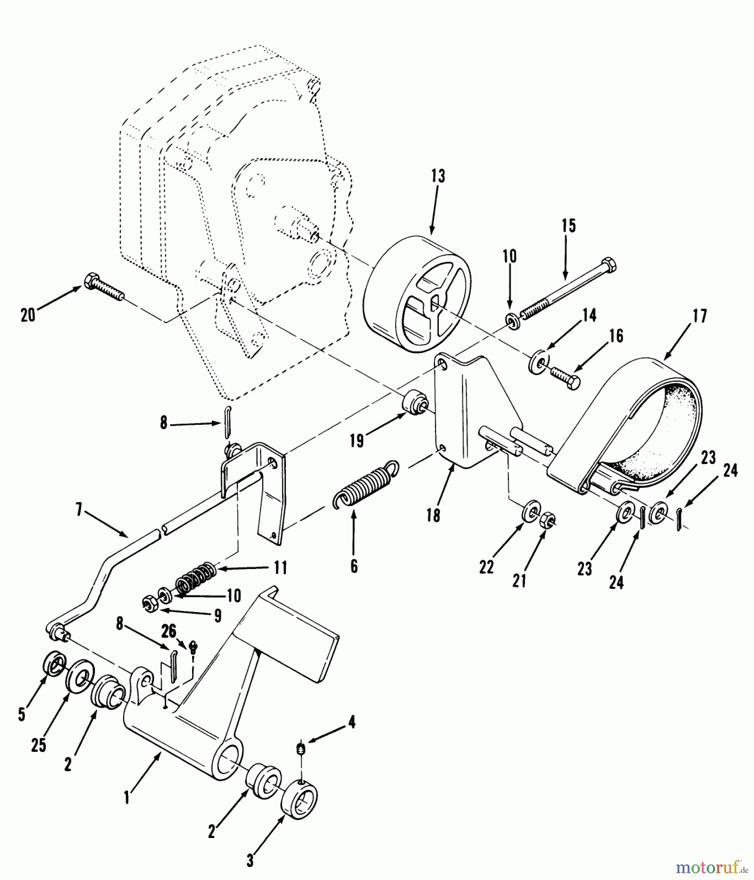 Toro Neu Mowers, Lawn & Garden Tractor Seite 1 31-12K802 (312-8) - Toro 312-8 Garden Tractor, 1991 (1000001-1999999) CLUTCH, BRAKE AND SPEED CONTROL LINKAGE-312-H & 416-H #2