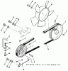 Toro 31-12K802 (312-8) - 312-8 Garden Tractor, 1991 (1000001-1999999) Ersatzteile DRIVE BELT AND PULLEYS