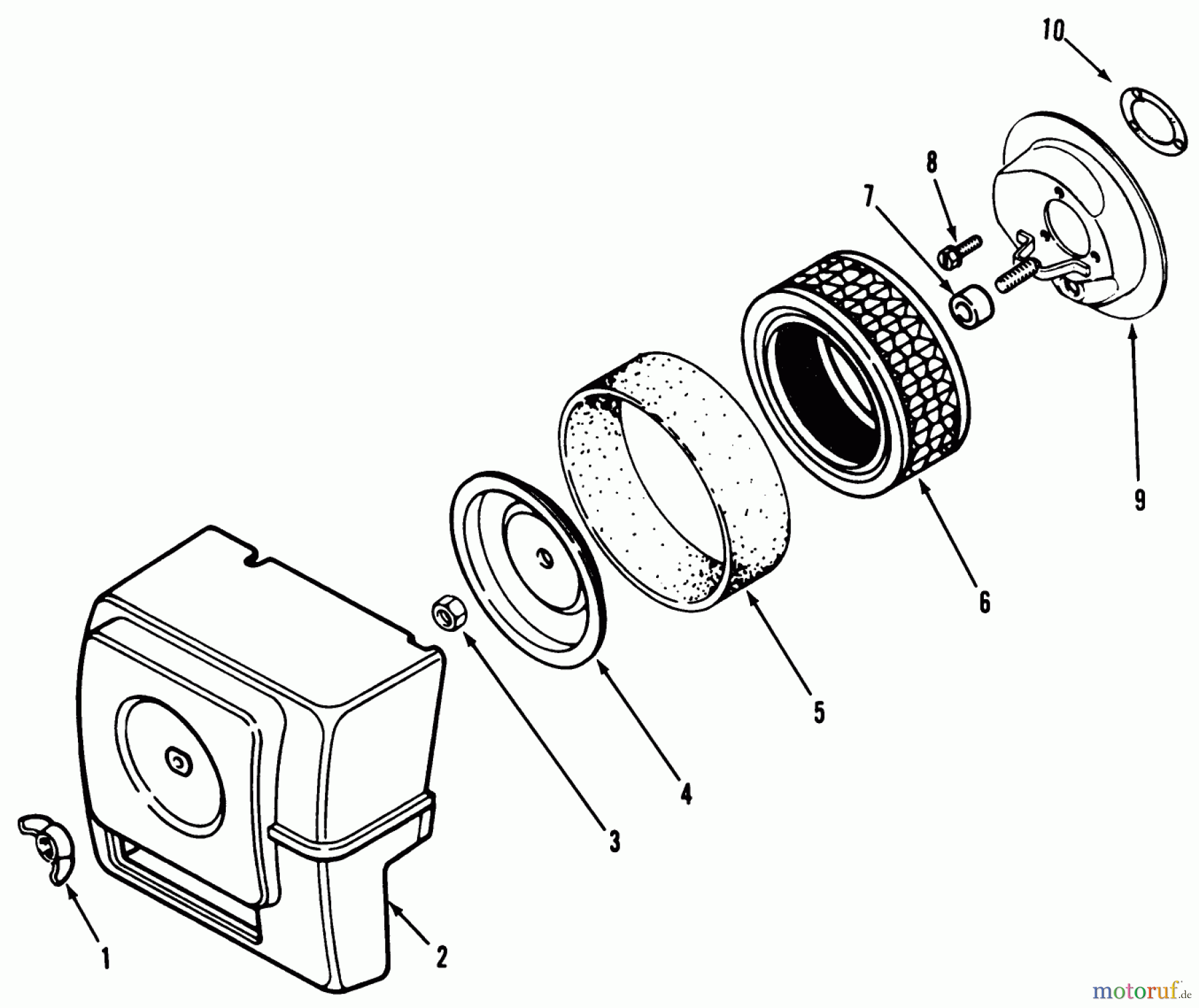 Toro Neu Mowers, Lawn & Garden Tractor Seite 1 31-12K802 (312-8) - Toro 312-8 Garden Tractor, 1991 (1000001-1999999) KOHLER AIR INTAKE