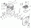 Toro 31-12K802 (312-8) - 312-8 Garden Tractor, 1991 (1000001-1999999) Ersatzteile KOHLER CRANKCASE & CYLINDER HEAD