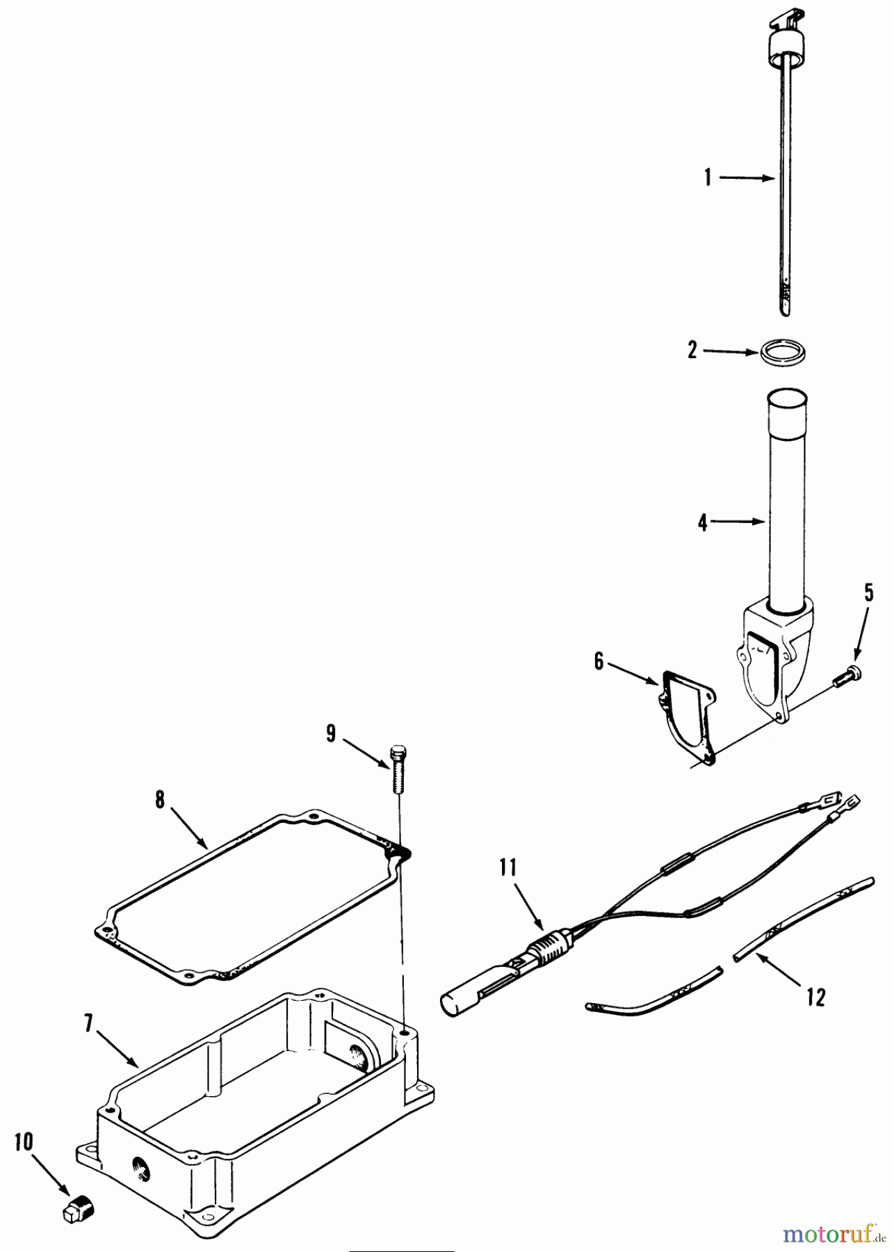  Toro Neu Mowers, Lawn & Garden Tractor Seite 1 31-12K802 (312-8) - Toro 312-8 Garden Tractor, 1991 (1000001-1999999) KOHLER OIL PAN & DIPSTICK