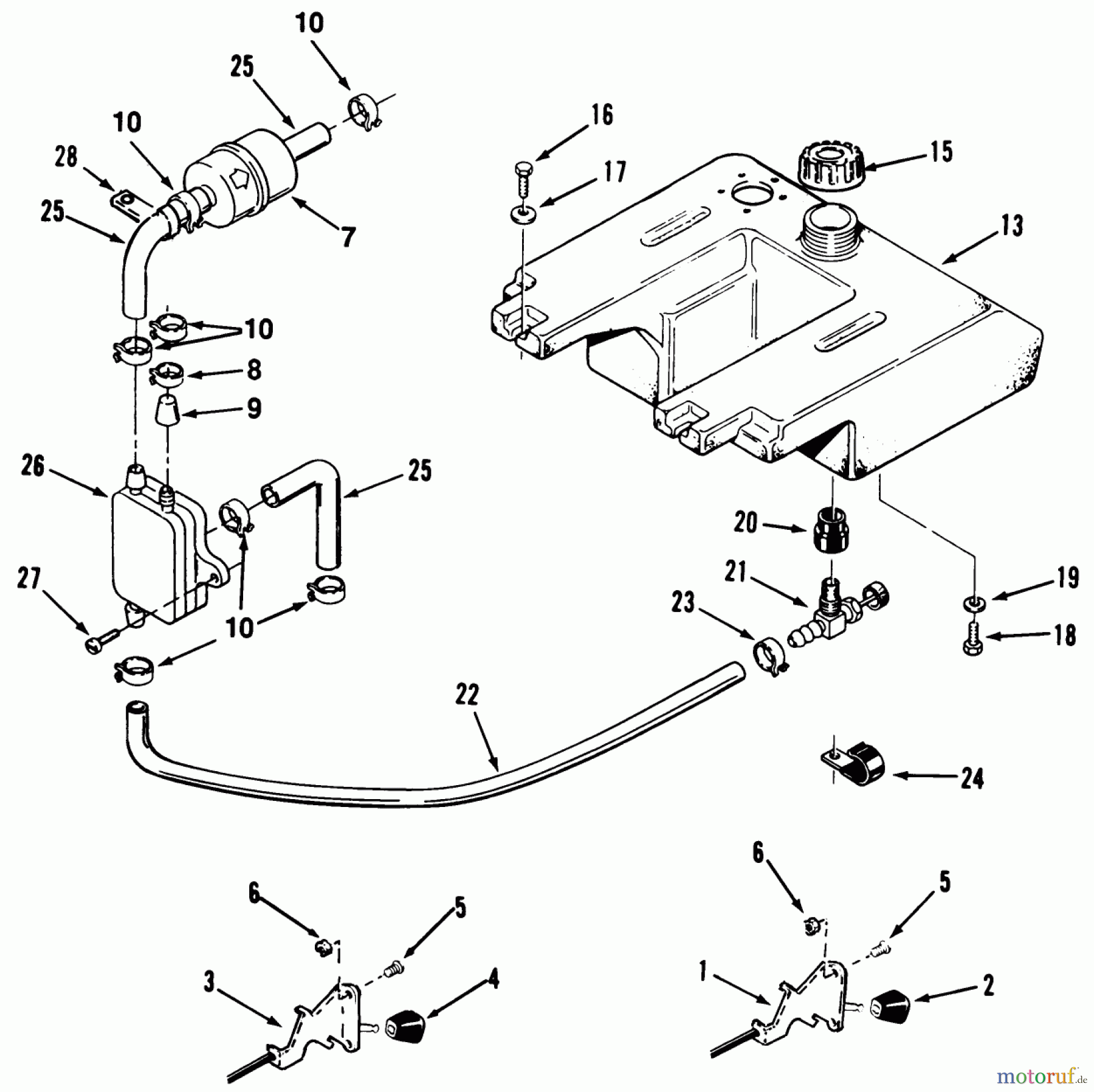 Toro Neu Mowers, Lawn & Garden Tractor Seite 1 31-12K802 (312-8) - Toro 312-8 Garden Tractor, 1991 (1000001-1999999) THROTTLE CHOKE AND FUEL CONTROLS
