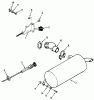 Toro 31-12K802 (312-8) - 312-8 Garden Tractor, 1991 (1000001-1999999) Ersatzteile THROTTLE CHOKE & EXHAUST